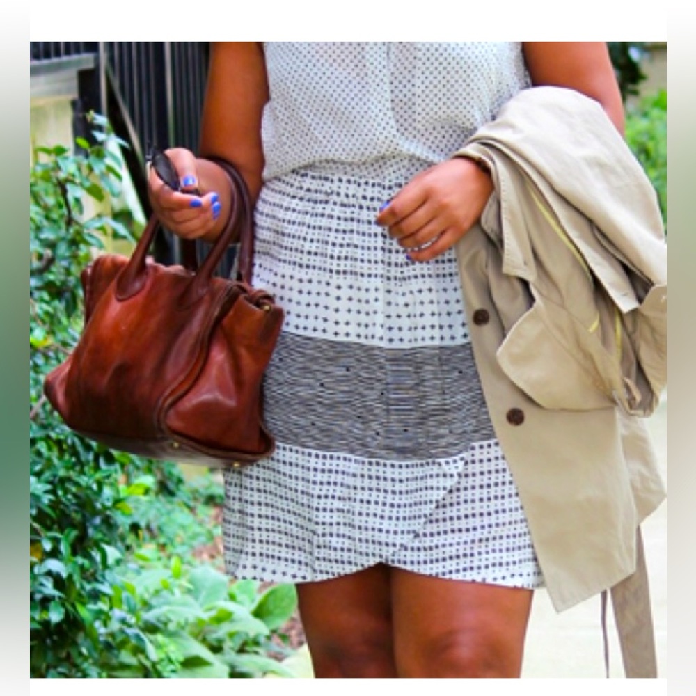 Madewell 100% Silk Faux Wrap mini skirt XS